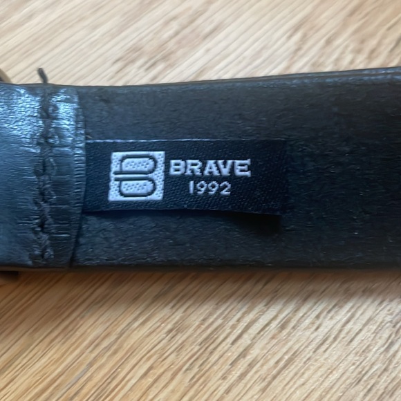 Brave Black Leather Belt with Gold Studs - Picture 4 of 8